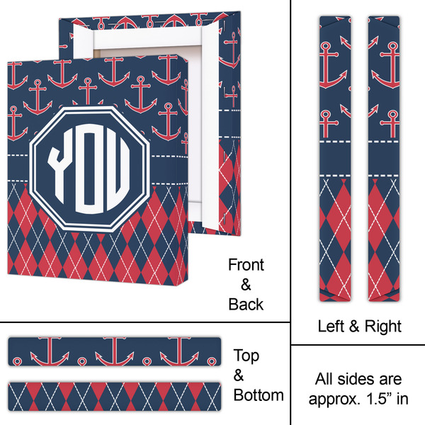 Anchors & Argyle 11x14 - Canvas Print - Approval