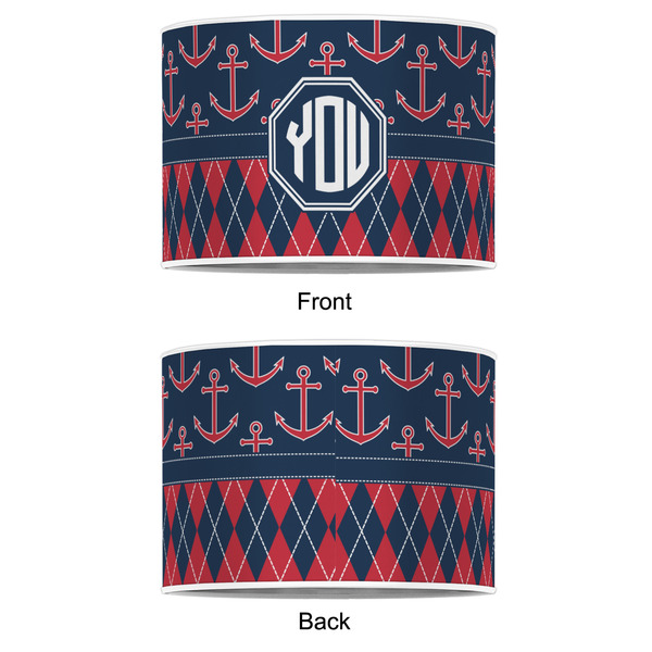 Anchors & Argyle 12" Drum Lampshade - APPROVAL (Poly Film)