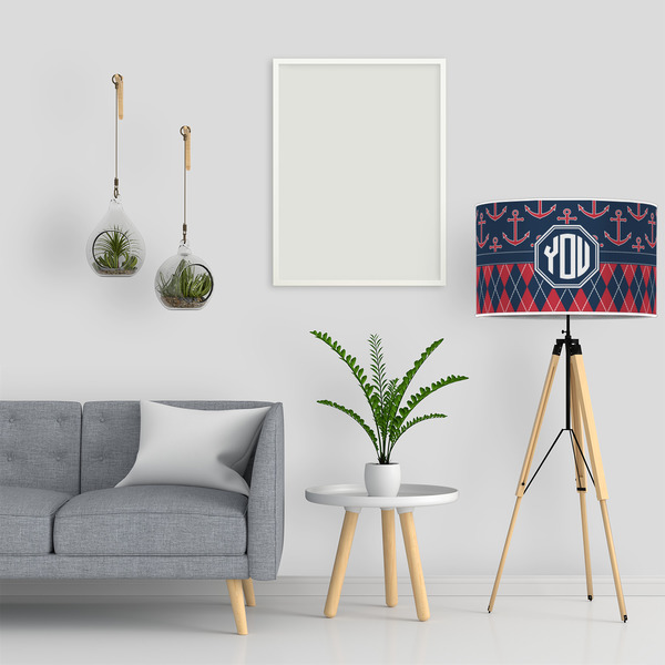 Anchors & Argyle 12" Drum Lampshade - LIFESTYLE