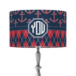 Anchors & Argyle 12" Drum Lamp Shade - Fabric (Personalized)