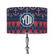 Anchors & Argyle 12" Drum Lampshade - ON STAND (Fabric)
