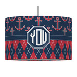 Anchors & Argyle 12" Drum Pendant Lamp - Fabric (Personalized)