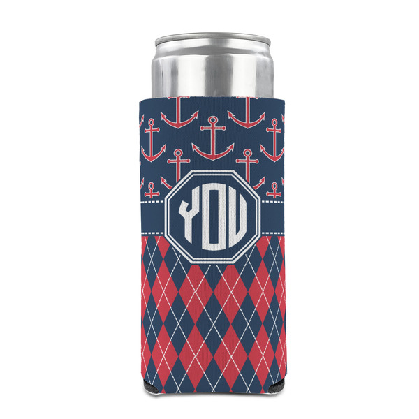 Anchors & Argyle 12oz Tall Can Sleeve - FRONT (on can)
