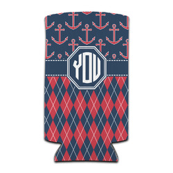 Anchors & Argyle Can Cooler (tall 12 oz) (Personalized)