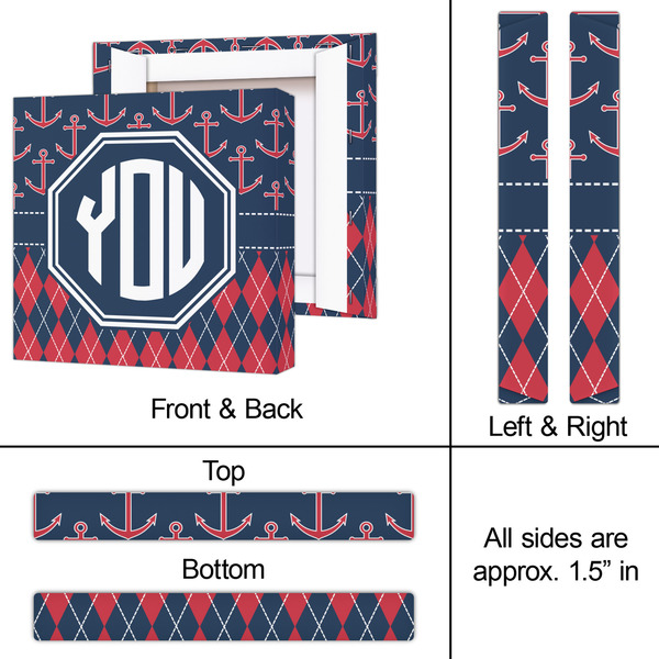 Anchors & Argyle 12x12 - Canvas Print - Approval