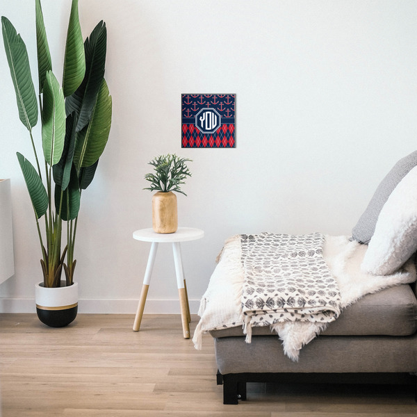 Anchors & Argyle 12x12 Wood Print - In Context