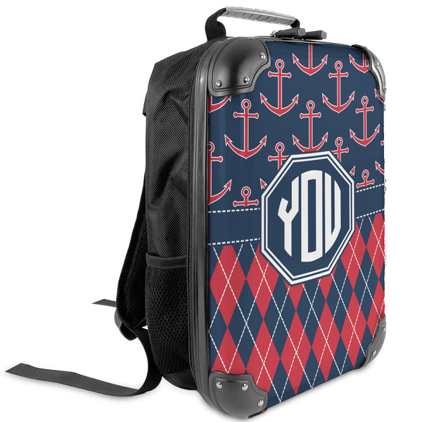 Custom Anchors & Argyle Kids Hard Shell Backpack (Personalized)