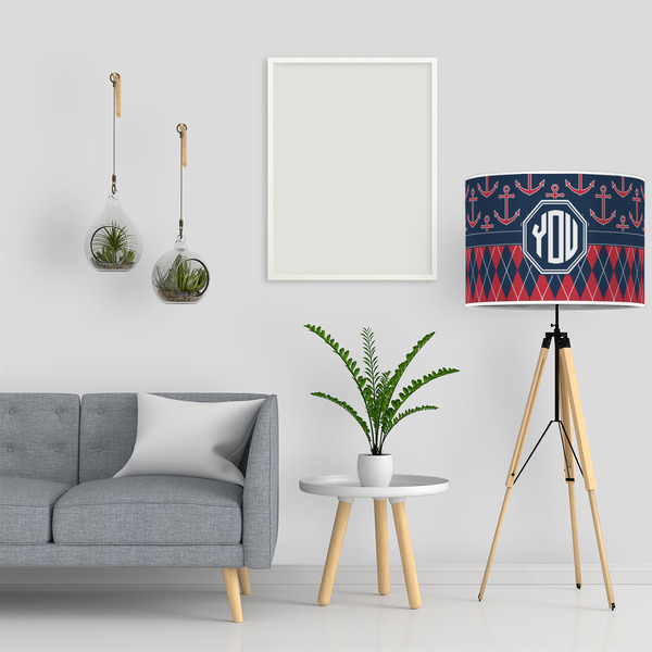 Anchors & Argyle 16" Drum Lampshade - LIFESTYLE