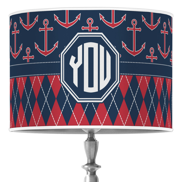 Custom Anchors & Argyle Drum Lamp Shade (Personalized)