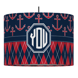 Anchors & Argyle Drum Pendant Lamp (Personalized)