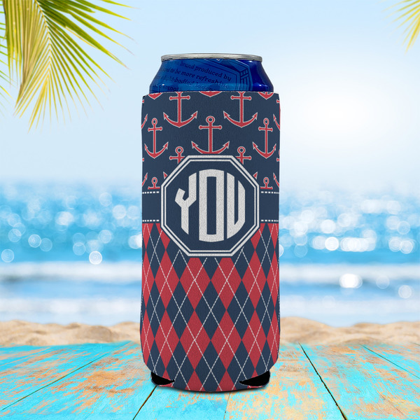 Anchors & Argyle 16oz Can Sleeve - LIFESTYLE