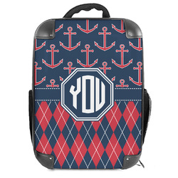 Anchors & Argyle Hard Shell Backpack (Personalized)
