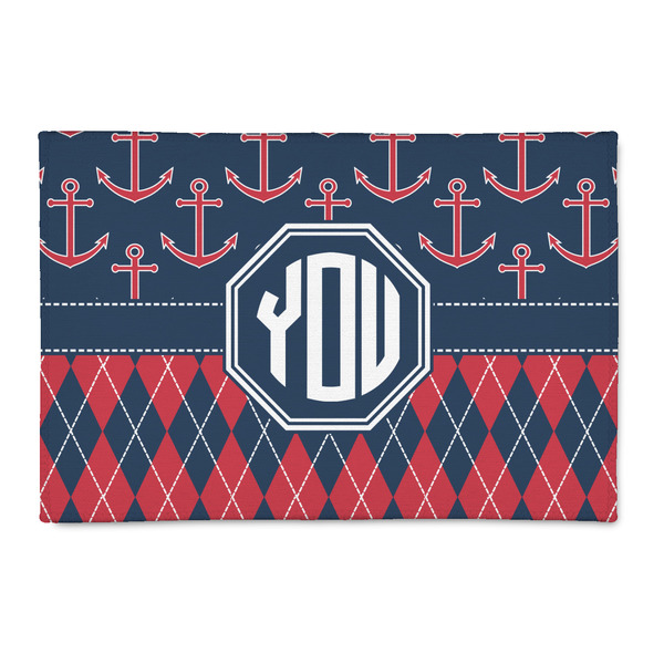Custom Anchors & Argyle 2' x 3' Indoor Area Rug (Personalized)