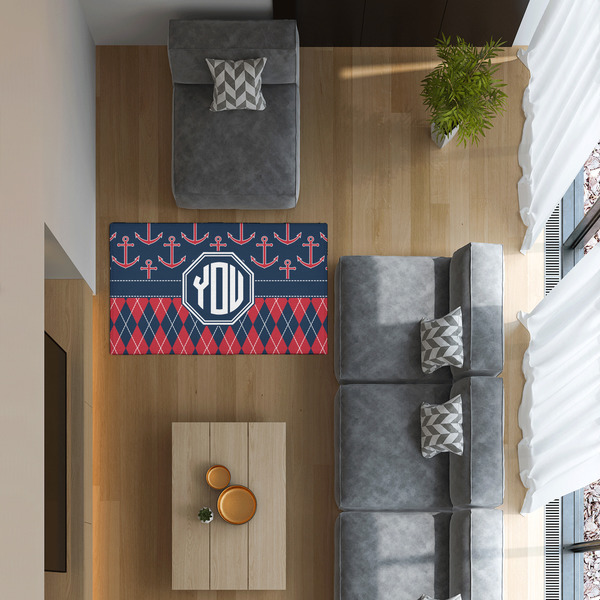 Anchors & Argyle 3'x5' Indoor Area Rugs - IN CONTEXT