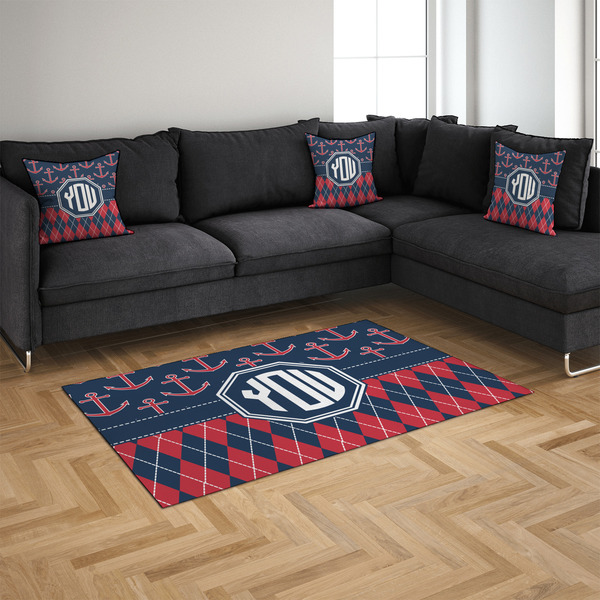 Anchors & Argyle 4'x6' Indoor Area Rugs - IN CONTEXT