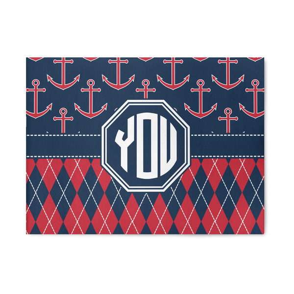 Custom Anchors & Argyle Area Rug (Personalized)