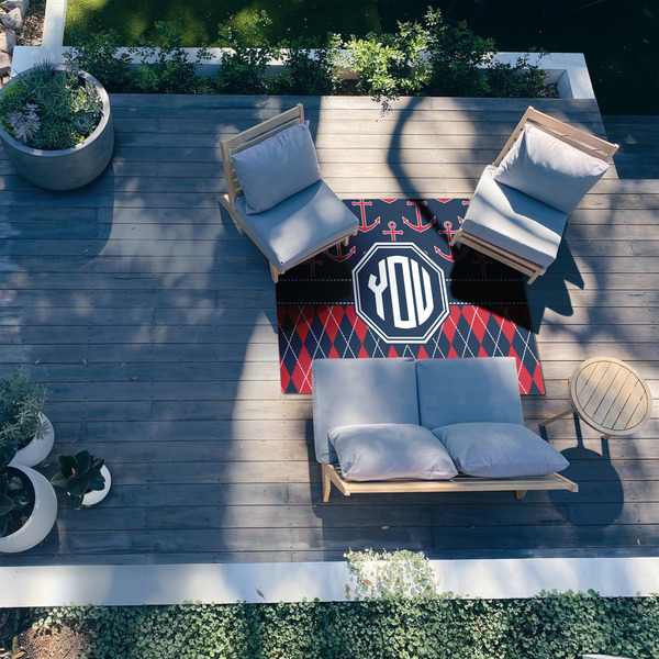Anchors & Argyle 5'x7' Patio Rug - In context