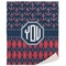 Anchors & Argyle Sherpa Throw Blanket - 50"x60" (Personalized)