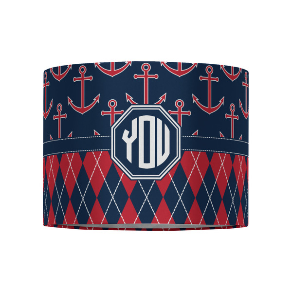 Anchors & Argyle 8" Drum Lampshade - FRONT (Fabric)
