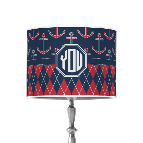Custom Anchors & Argyle 8" Drum Lamp Shade - Poly-film (Personalized)