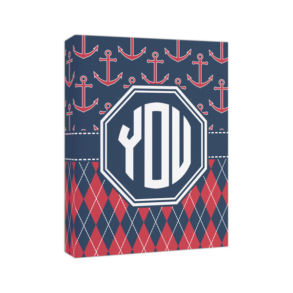 Anchors & Argyle 8x10 - Canvas Print - Angled View