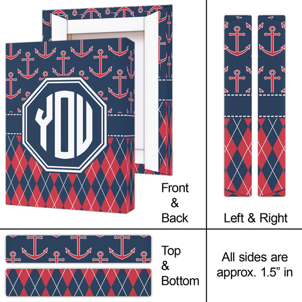 Anchors & Argyle 8x10 - Canvas Print - Approval