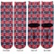 Anchors & Argyle Adult Crew Socks - Double Pair - Front and Back - Apvl