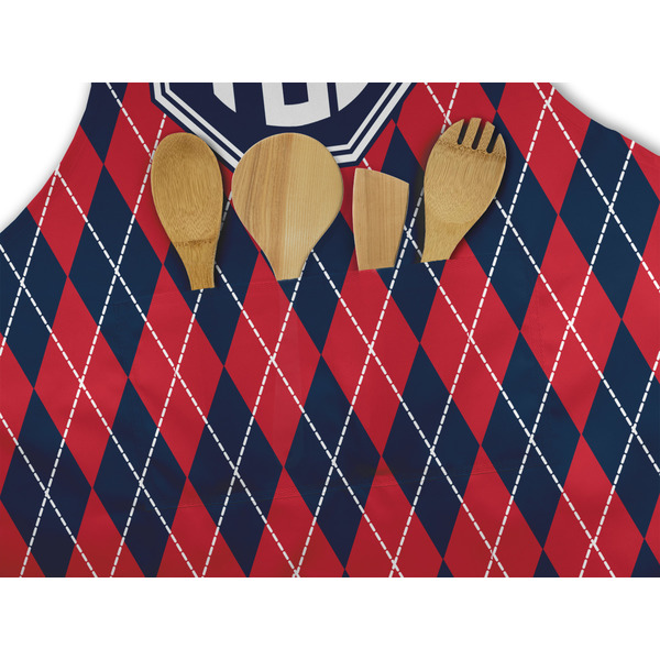 Anchors & Argyle Apron - Pocket Detail with Props