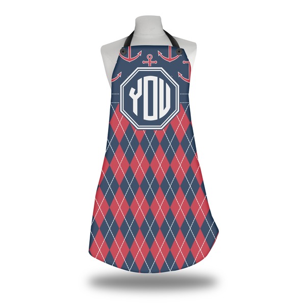 Custom Anchors & Argyle Apron w/ Monogram