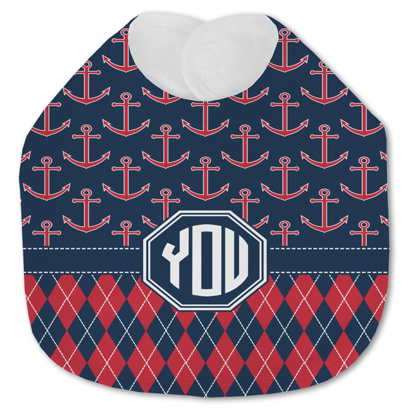 Anchors & Argyle Baby Bib - AFT closed