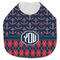 Anchors & Argyle Jersey Knit Baby Bib w/ Monogram