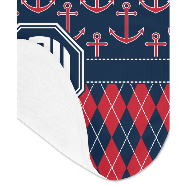 Anchors & Argyle Baby Bib - AFT detail