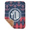 Anchors & Argyle Sherpa Baby Blanket - 30" x 40" w/ Monograms