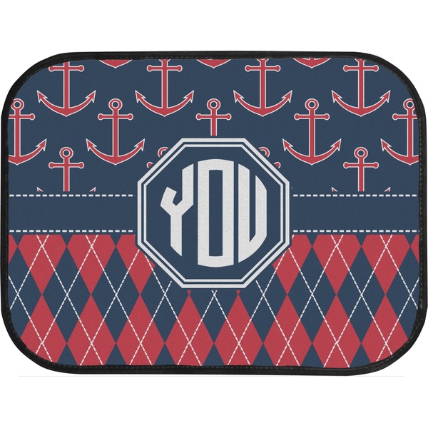 Anchors & Argyle Back Seat Car Mat