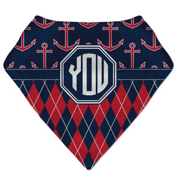 Anchors & Argyle Bandana Bib (Personalized)