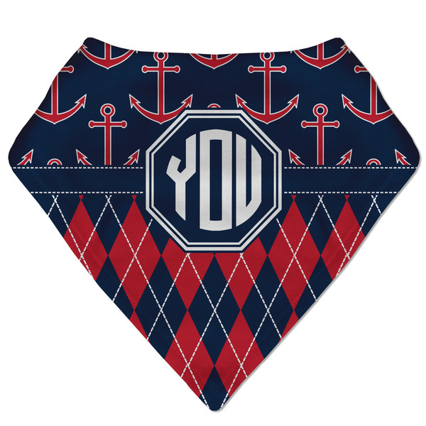 Custom Anchors & Argyle Bandana Bib (Personalized)