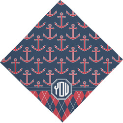 Anchors & Argyle Dog Bandana Scarf w/ Monogram