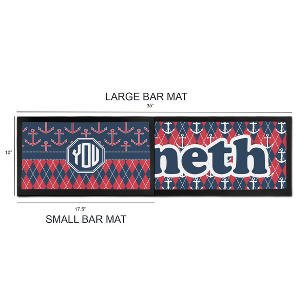 Anchors & Argyle Bar Mats - Sizing Chart