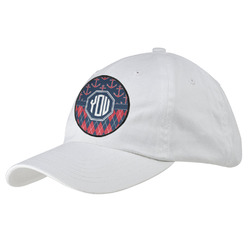 Anchors & Argyle Baseball Cap - White (Personalized)