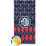 Anchors & Argyle Beach Towel (Personalized)