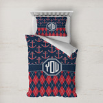 Anchors & Argyle Duvet Cover Set - Twin XL (Personalized)