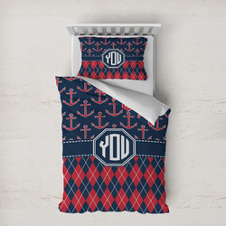 Anchors & Argyle Duvet Cover Set - Twin XL (Personalized)