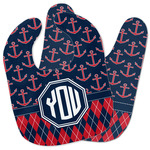 Anchors & Argyle Baby Bib w/ Monogram
