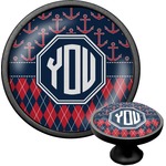 Anchors & Argyle Cabinet Knob (Black) (Personalized)