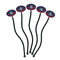 Anchors & Argyle Black Plastic 7" Stir Stick - Oval - Fan