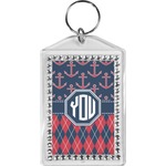 Anchors & Argyle Bling Keychain (Personalized)