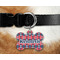 Anchors & Argyle Bone Shaped Dog Tag on Collar & Dog