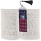 Anchors & Argyle Bookmark with tassel - In book