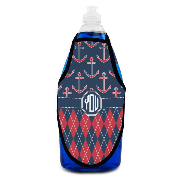 Anchors & Argyle Bottle Apron - Soap - FRONT