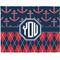 Anchors & Argyle Woven Fabric Placemat - Twill w/ Monogram